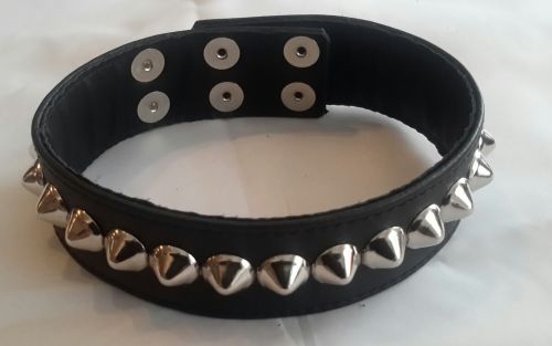 Leather Bicep Strap 1 Row Cone Stud